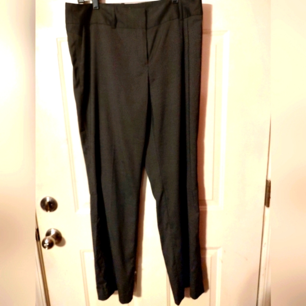 🖤Stunning Vintage Anne Klein Black & White Pinstripe Platinum Slacks Pants - 12 - Picture 10 of 12